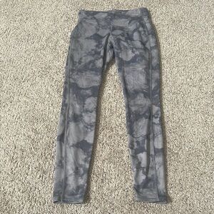 Athleta Gray Tie-Dye Leggings